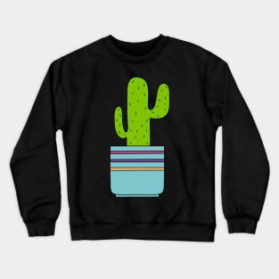 Cute Cactus Design #77: A Desert Cactus In A Pot Crewneck Sweatshirt